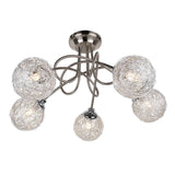 Pagazzi Orinoco 5 Light Chrome Semi Flush Ceiling Light