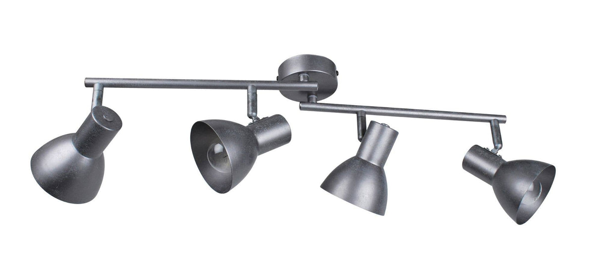 Pagazzi Idris Brushed Pewter 4 Light Spotlight Ceiling Bar