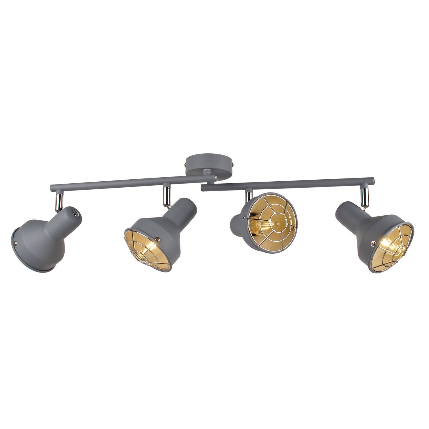Pagazzi Costello Matt Grey 4 Light Ceiling Spotlight Bar