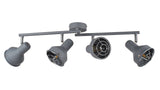 Pagazzi Costello Matt Grey 4 Light Ceiling Spotlight Bar
