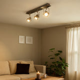 Pagazzi Sage Satin Nickel 3 Light Ceiling Spotlight Bar