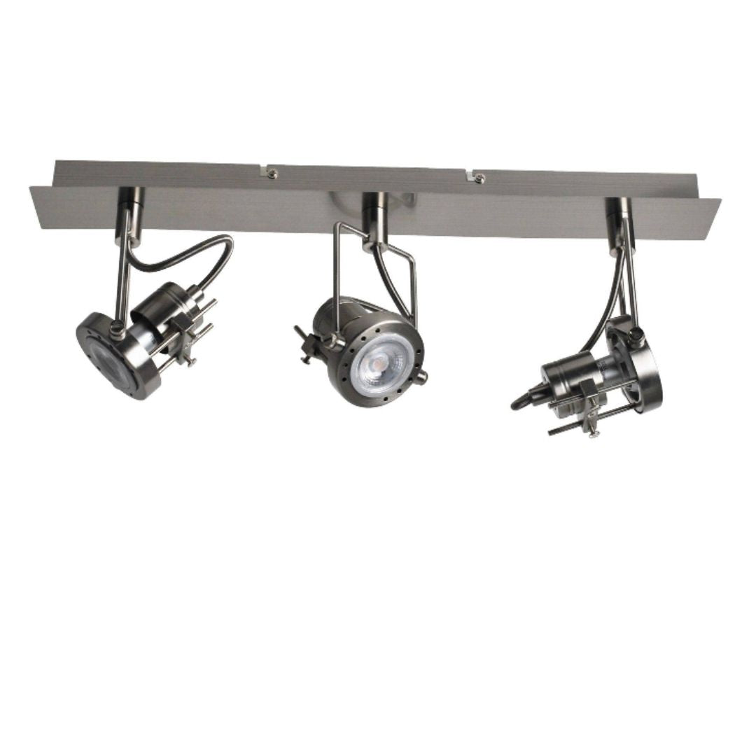 Pagazzi Sage Satin Nickel 3 Light Ceiling Spotlight Bar
