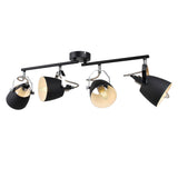 Pagazzi Ahron Matt Black 4 Light Ceiling Spotlight Bar