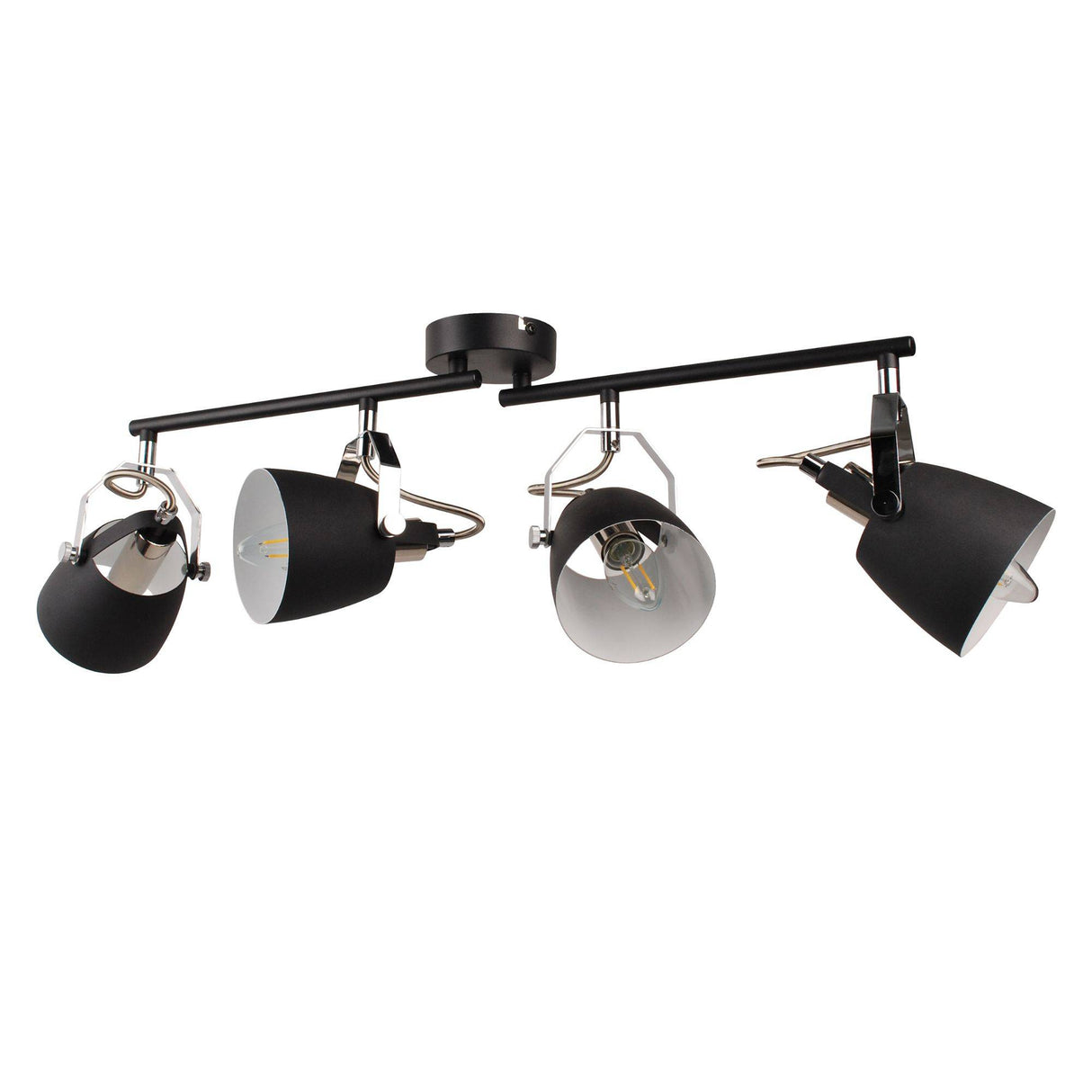 Pagazzi Ahron Matt Black 4 Light Ceiling Spotlight Bar