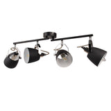 Pagazzi Ahron Matt Black 4 Light Ceiling Spotlight Bar