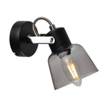 Pagazzi Zach Black Spotlight with Glass Shade