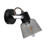 Pagazzi Zach Black Spotlight with Glass Shade