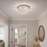 Pagazzi Donte Chrome Acrylic LED Small Flush Ceiling Light