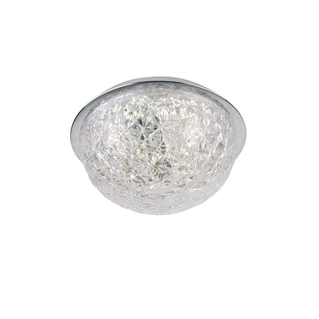 Pagazzi Donte Chrome Acrylic LED Small Flush Ceiling Light
