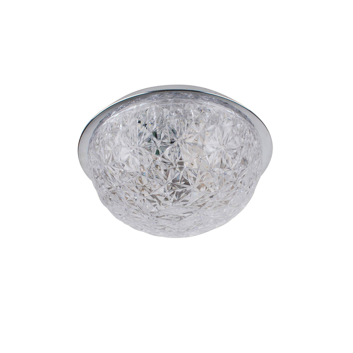 Pagazzi Donte Chrome Acrylic LED Small Flush Ceiling Light