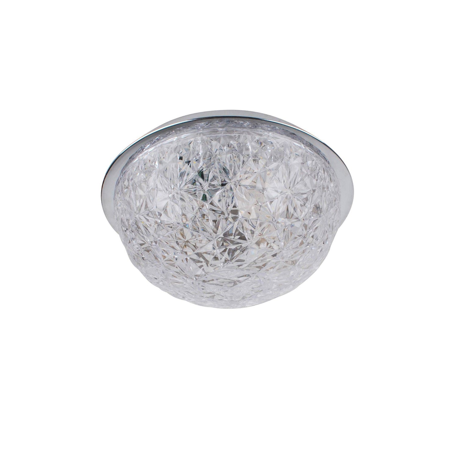 Pagazzi Donte Chrome Acrylic LED Small Flush Ceiling Light
