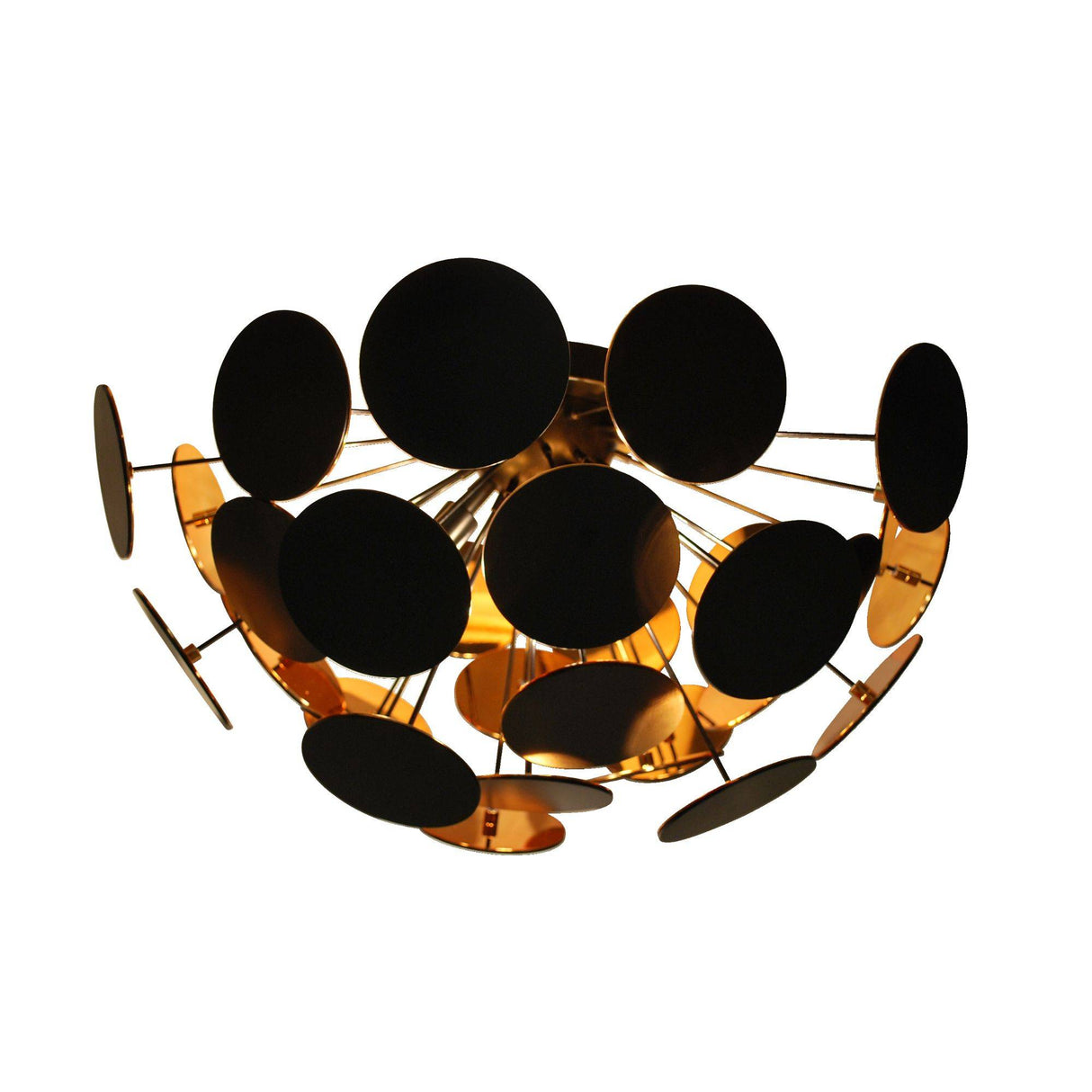 Pagazzi Copperhead Black & Copper Semi-Flush Sputnik Ceiling Light