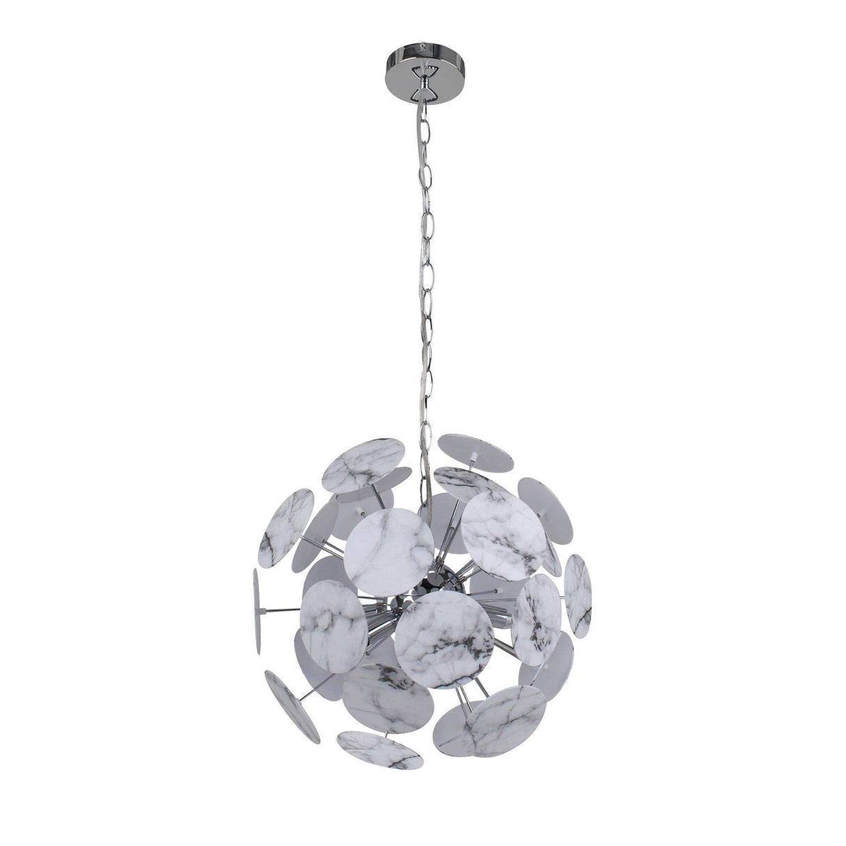 Pagazzi Keegan White Marble Sputnik Ceiling Pendant Light