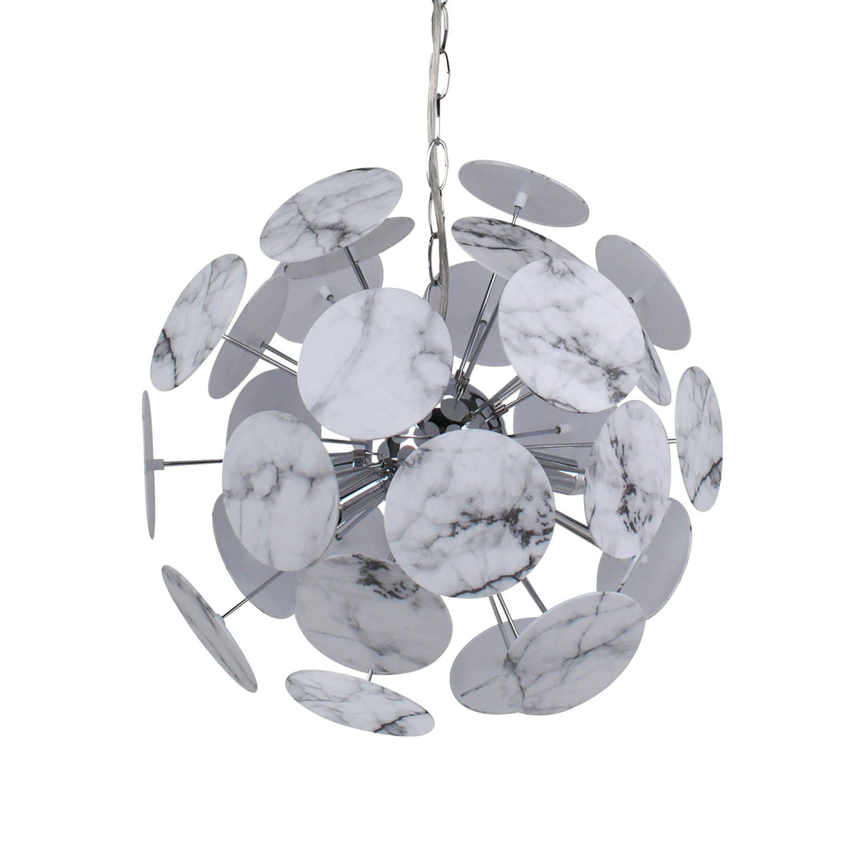 Pagazzi Keegan White Marble Sputnik Ceiling Pendant Light