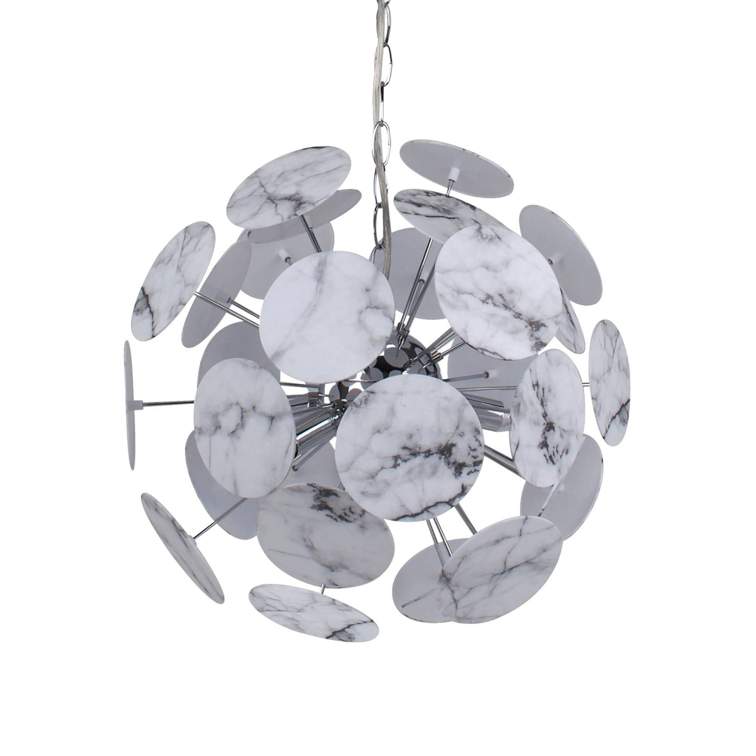 Pagazzi Keegan White Marble Sputnik Ceiling Pendant Light