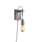 Pagazzi Kai Light Rustic Grey Plug-In Wall Light with Switch