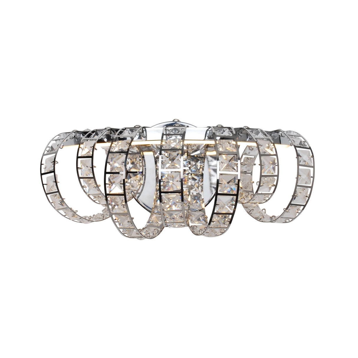 Pagazzi Shakira Polished Chrome Crystal LED Wall Light Fitting