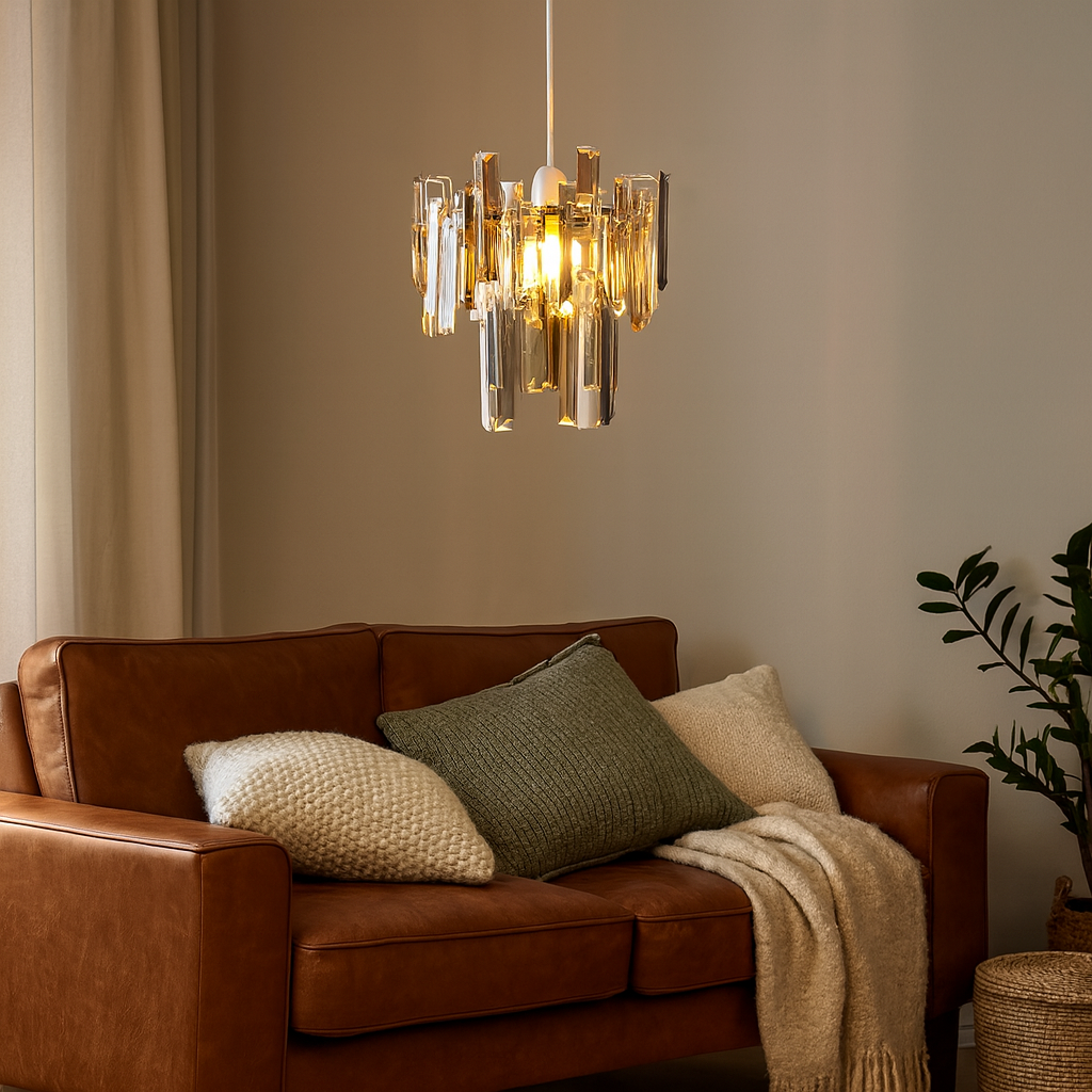 Pagazzi Onega Champagne & Smoked Glass Easy Fit Pendant Shade