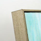Pagazzi Mineral Aqua Haze Abstract Canvas with Silver Frame - 100x80cm