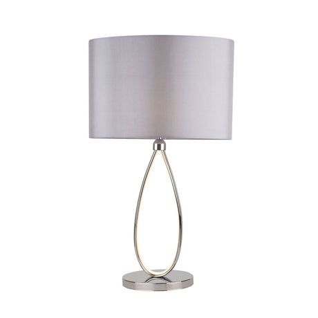Pagazzi Zabina Polished Chrome & Grey LED Table Lamp