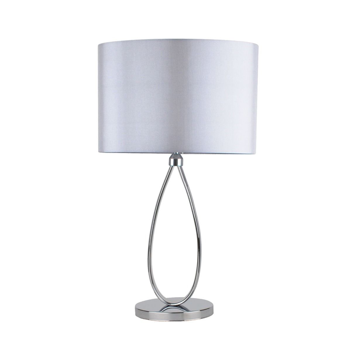 Pagazzi Zabina Polished Chrome & Grey LED Table Lamp