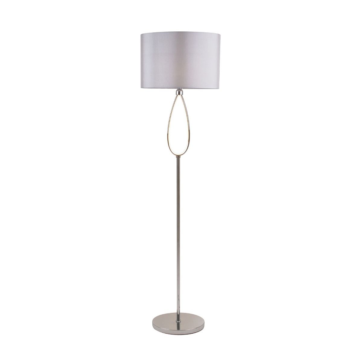 Pagazzi Zabina Polished Chrome Grey LED Floor Lamp