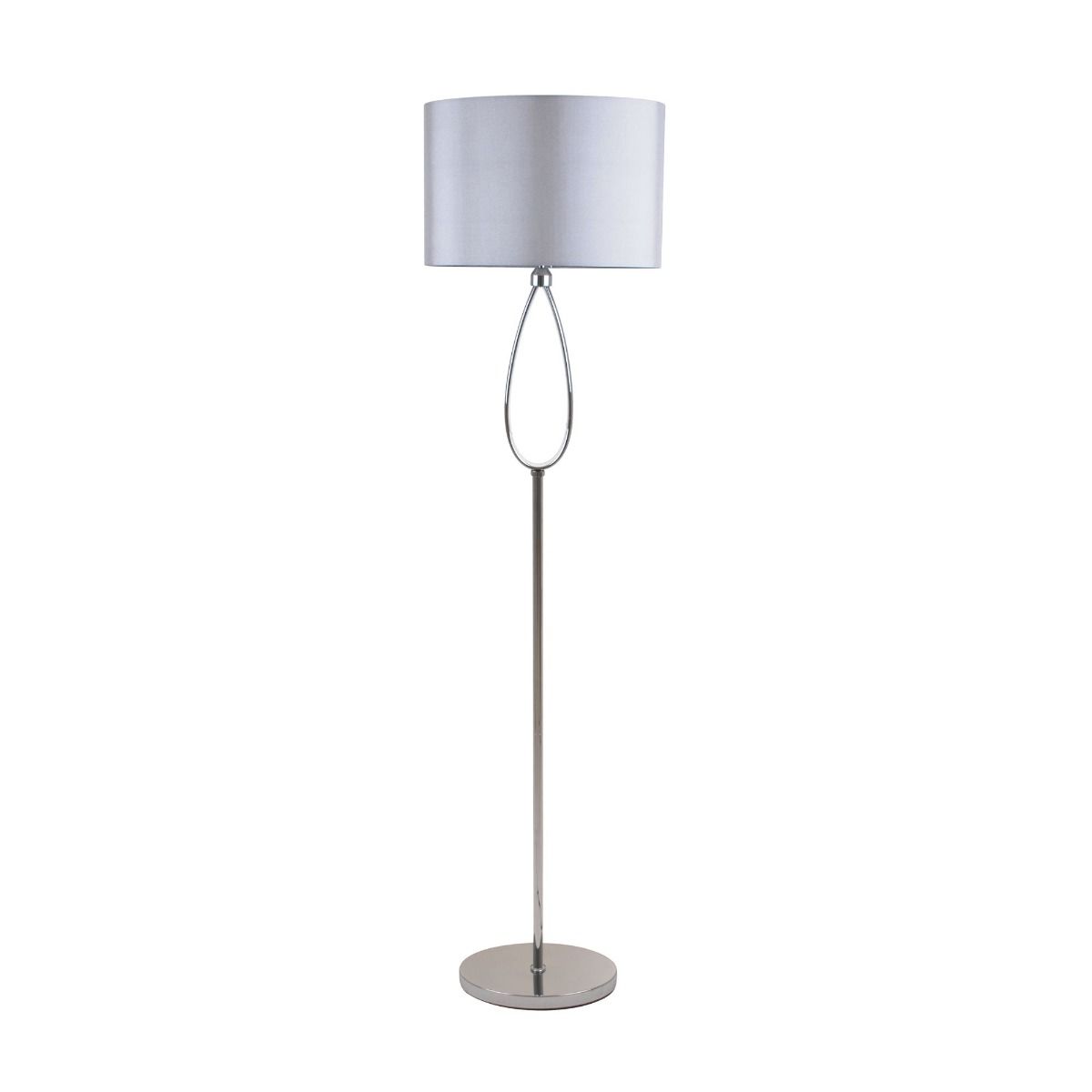 Pagazzi Zabina Polished Chrome Grey LED Floor Lamp
