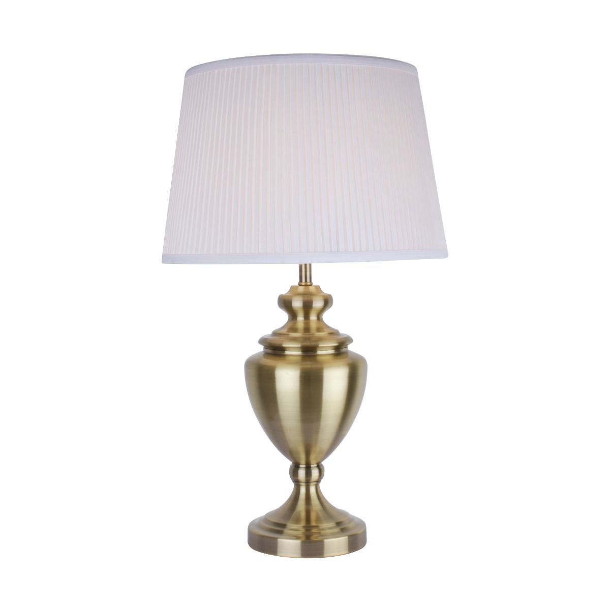 Pagazzi Giona Antique Brass Table Lamp with Ivory Shade