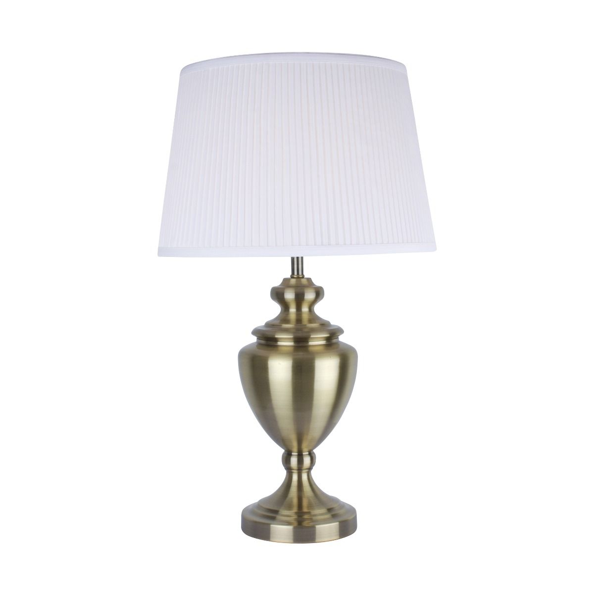 Pagazzi Giona Antique Brass Table Lamp with Ivory Shade