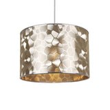 Pagazzi Elin Gold and Silver Textured Cylinder Shade