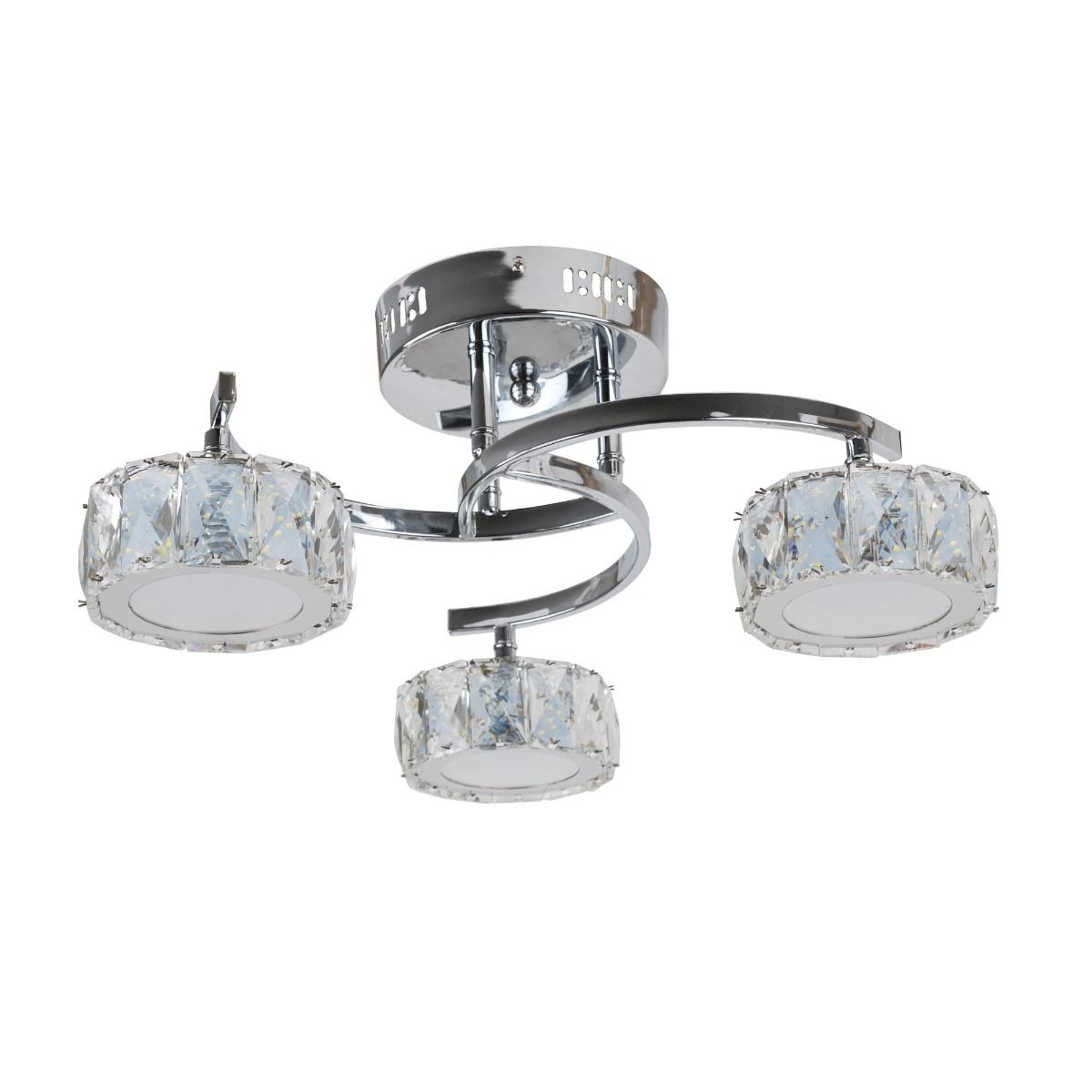 Pagazzi Dilan 3 Light Polished Chrome LED Semi-Flush Ceiling Light