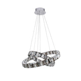 Pagazzi Ausilia 2 Ring Smoked Glass Pendant Ceiling Light