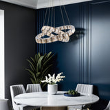 Pagazzi Ausilia 2 Ring Smoked Glass Pendant Ceiling Light