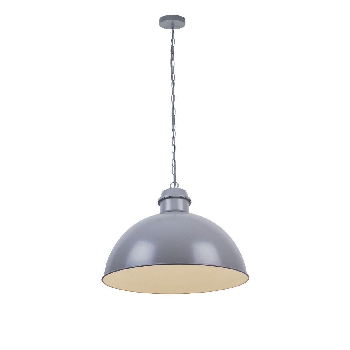 Pagazzi Romola 1 Light Domed Pendant Grey Ceiling Light