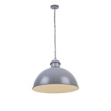 Pagazzi Romola 1 Light Domed Pendant Grey Ceiling Light