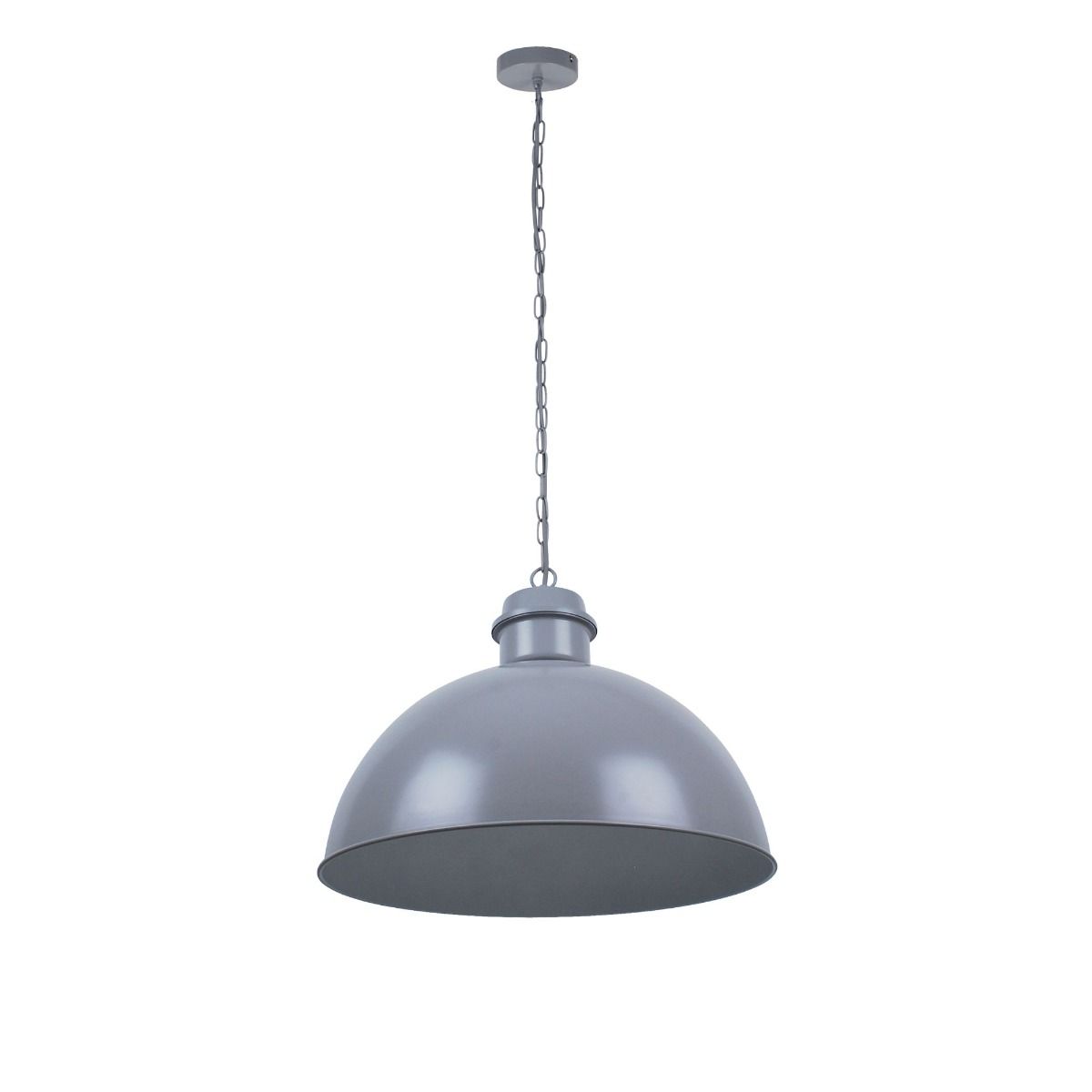 Pagazzi Romola 1 Light Domed Pendant Grey Ceiling Light