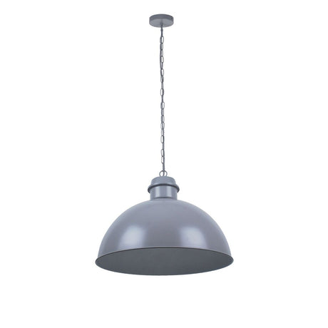 Pagazzi Romola 1 Light Domed Pendant Grey Ceiling Light