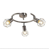 Pagazzi Arrigo 3 Light Satin Nickel Flush Ceiling Light