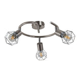 Pagazzi Arrigo 3 Light Satin Nickel Flush Ceiling Light