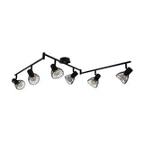 Pagazzi Narciso 6 Light Split Bar Black Ceiling Light