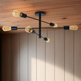 Pagazzi Gosto 6 Light Semi-Flush Ceiling Light Black