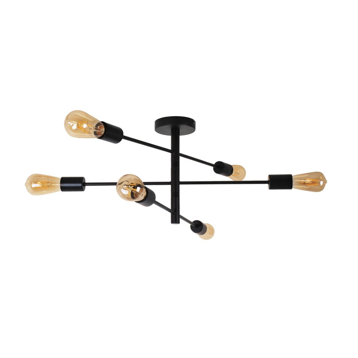 Pagazzi Gosto 6 Light Semi-Flush Ceiling Light Black