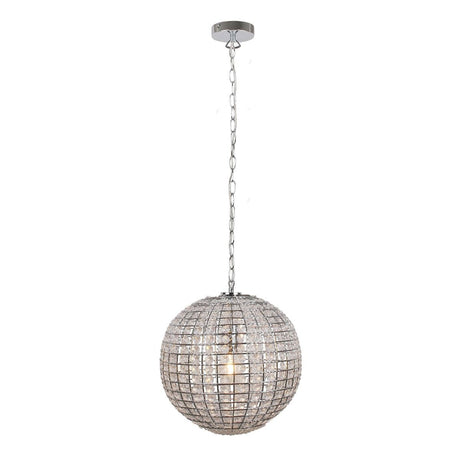 Pagazzi Giliola 1 Light Pendant Chrome and Clear Ceiling Light