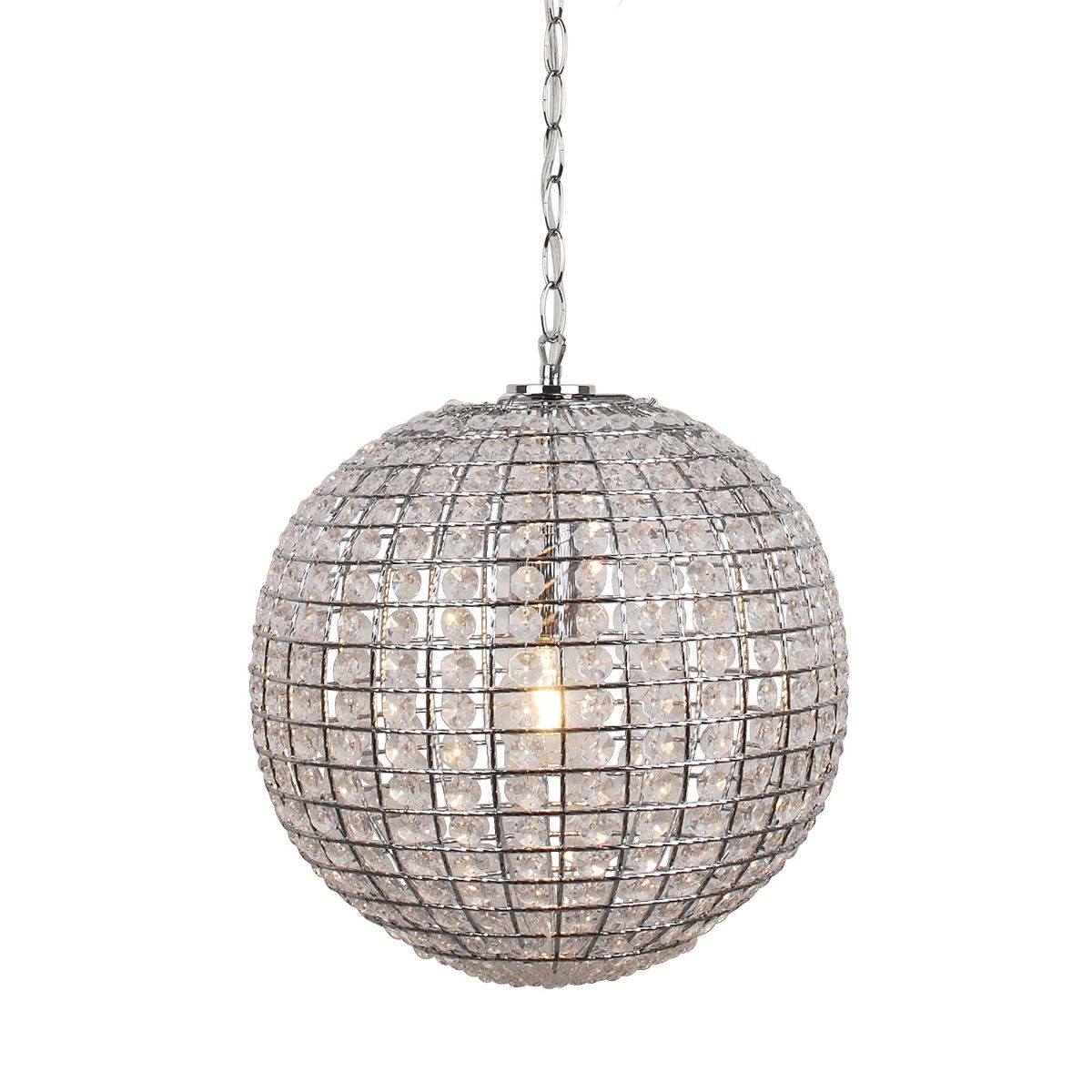 Pagazzi Giliola 1 Light Pendant Chrome and Clear Ceiling Light