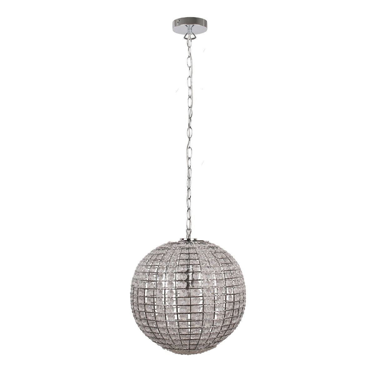 Pagazzi Giliola 1 Light Pendant Chrome and Clear Ceiling Light