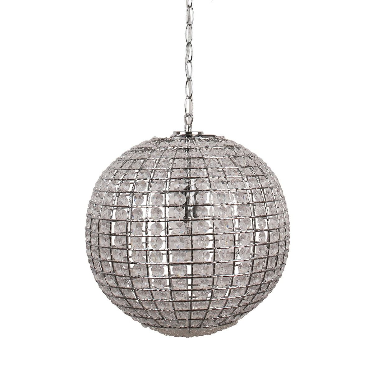 Pagazzi Giliola 1 Light Pendant Chrome and Clear Ceiling Light