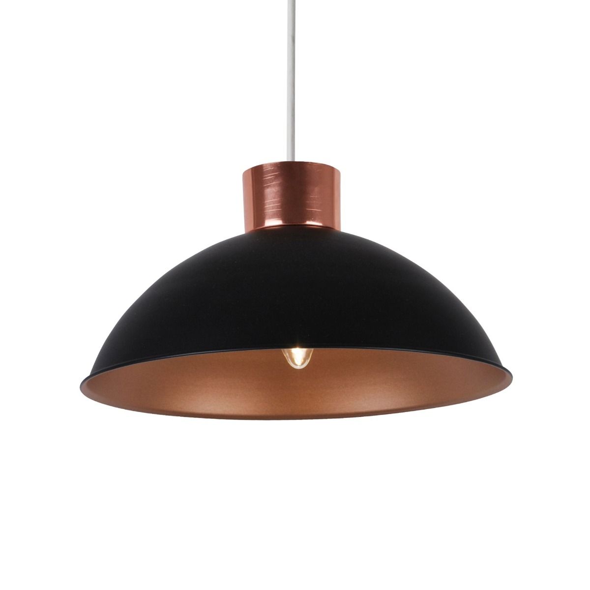 Pagazzi Arrigo Black and Copper 2 Toned Pendant Shade - 30cm
