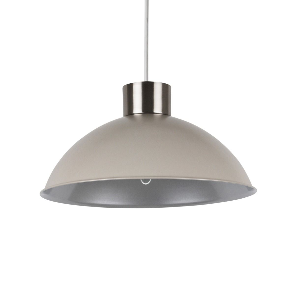 Pagazzi Arrigo Grey & Satin Nickel 2-Toned Pendant Shade - 30cm