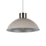 Pagazzi Arrigo Grey & Satin Nickel 2-Toned Pendant Shade - 30cm