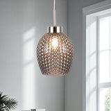 Pagazzi Raide Light Textured Glass Pendant Ceiling Light